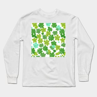 Scattered Clover (MD23Pat004) Long Sleeve T-Shirt